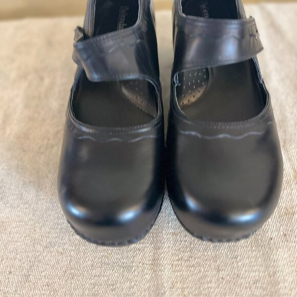 Bjorndal Woman's Black Leather Jace Maryjane Bohemian Clogs/Mules Sz 11 - Picture 2 of 11